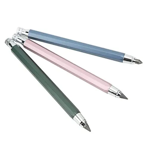 Produktbild: Markierungsstifte, Mechanischer Zimmermannsstift, 3 Stück, Breite Malanwendung (Blau Rosa Grün)