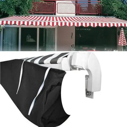 Produktbild: Markisenabdeckung, Einziehbares Schutzüberdachung, Shelter Schutzhülle, Strapazierfähiges, Wasserdichtes Polyestergewebe Von 4 m Breit für Außenbereich, Garten, Terrasse, Aufbewahrungstasche (4M,