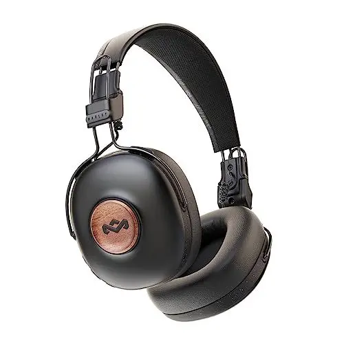 Produktbild: Marley Positive Vibration Frequency Over Ear Kopfhörer kabellos Bluetooth - Bluetooth Kopfhörer mit 34h Wiedergabe, Passive Geräuschunterdrückung, Steuerung & Mikrofon, nachhaltiges Material, Black