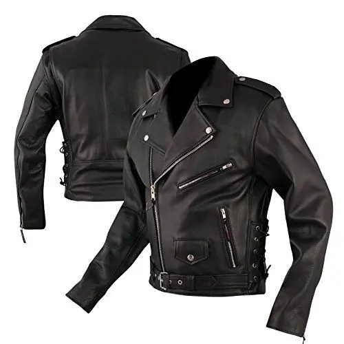 Produktbild: A-Pro Marlon Brando Leder Jacke Motorrad Klassic Rockabilly Schwarz M