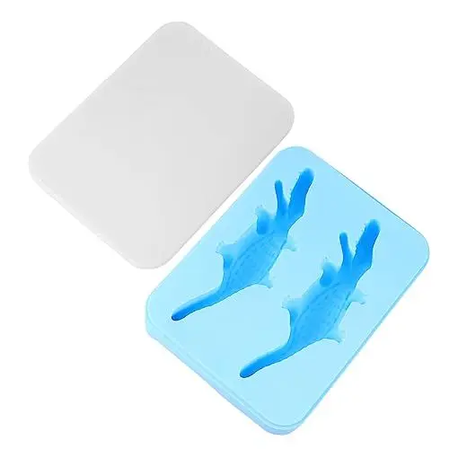 Produktbild: MARMERDO 1 Stück Eiswürfelform Tablett Für Eiswürfelbereiter Eismaschine Krokodil Leicht Zu Lösende Eisformen Tierische Eismaschine Whiskey Selber Machen Formen Für Pralinen Fondantformen