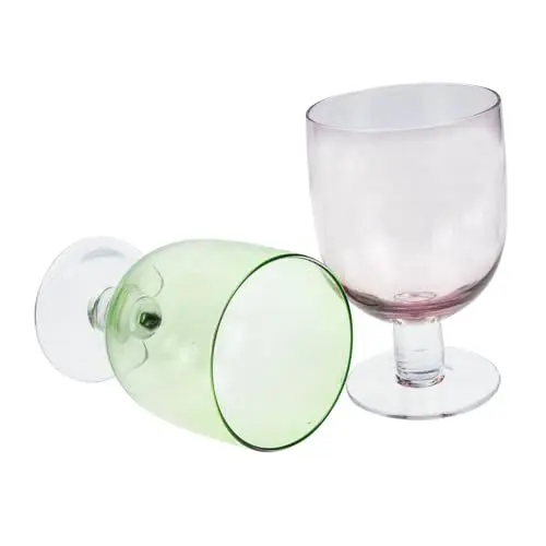 Produktbild: MARMERDO 2 Stück Kristallglas Unzerbrechliche Weingläser Exquisiter Kelch Barbecher Sektglas Kreativer Weinbecher Glasbecher Kreativer Barkelch Trinkkelche Rotweingläser