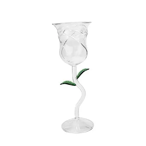Produktbild: MARMERDO Rosenweinglas Cocktailkelch Klare Tasse Tassen In Rosenform Cocktailkelch Gläser Party Rosenblumengläser Cocktailkelch Für Party Weinkelch Rosenkelche Glaswaren Klare
