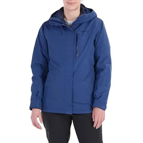 Produktbild: Marmot Damen Wm's Ramble Component Jacket, Wasserdichte Jacke, warme 3 in 1 Regenjacke mit Kapuze, winddichter Regenmantel, atmungsaktiver Windbreaker, ideal zum Wandern, Twilight Blue, L