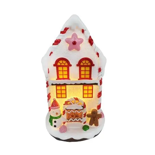 Produktbild: Marooma Weihnachtsdorfhäuser Figur, 16 cm Große Mini Winterdorfhäuser, Weihnachtsdorf Kollektion, Desktop Ornament, Innendekoration, Sammlergebäude (C)