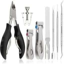Produktbild: marQus 8-teiliges Fußpflege Set - Professionelle Fuß- und Handpflege - Hochwertige Fußnagelzange und Nagelknipser - All-in-One Pediküre Set Fußpflege für dicke & eingewachsene Nägel