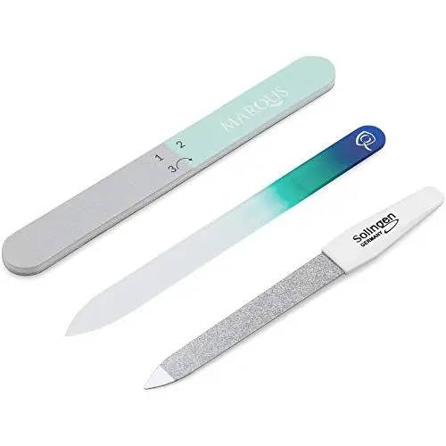 Produktbild: marQus Nagelfeilen-Set komplette Pflege mit Solingen Saphirfeile, Glasfeile und Polierfeile