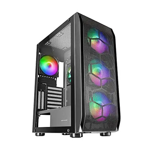 Produktbild: Mars Gaming MCPRO Schwarz, Gehäuse PC Gaming XL E-ATX , Gehärtetes Glas, 4X Lüfter RGB 14cm