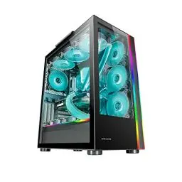 Produktbild: Mars Gaming MC-Ultra Schwarz, Gehäuse Custom XXL E-ATX, Dual ARGB LED-Streifen, Dual Gehärtete Glasfenster, Dual Vertikale Kamera Struktur