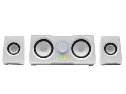 Produktbild: Mars Gaming MS22, Kompakte 2.2-Gaming-Lautsprecher, RGB Flow, Subwoofer + 4 Aktive Treiber, DSP-Sound 35W, Weiß