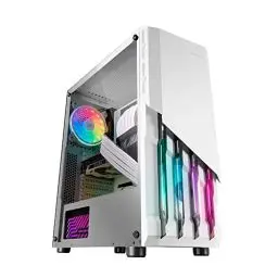 Produktbild: MarsGaming MC-X2 Weiß, PC Gaming ATX Gehäuse, FRGB Stahlfront, 2 Lüfter 12cm FRGB, Volles Seitenfenster