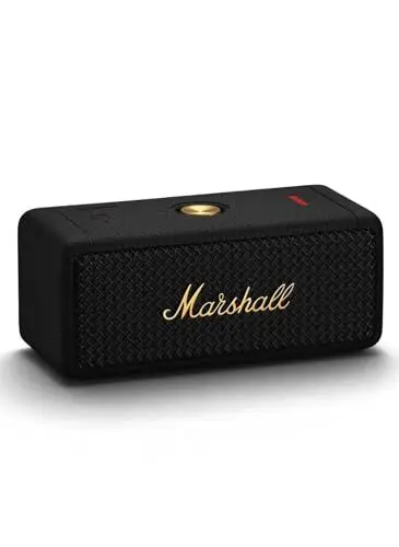 Produktbild: Marshall Emberton II Bluetooth Tragbarer Lautsprecher, Kabelloser, Wasserabweisend - Schwarz und Messing