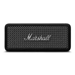 Produktbild: Marshall Emberton II tragbare Bluetooth Lautsprecher, kabellos, koppelbar, IP67 Staub und wasserfest, über 30 Stunden Spielzeit, Schnellladung, Innen- und Außenlautsprecher - Schwarz und Stahl