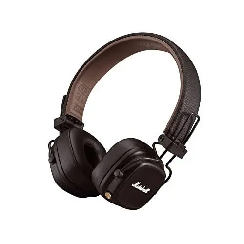Produktbild: Marshall Major IV On Ear Bluetooth Kopfhörer, Kabelloser Ohrhörer, Faltbar, 80 Stunden kabellose Akkukapazität - Braun