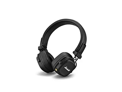 Produktbild: Marshall Major IV On Ear Bluetooth Kopfhörer, Kabelloser Ohrhörer, Faltbar, 80 Stunden kabellose Akkukapazität - Schwarz
