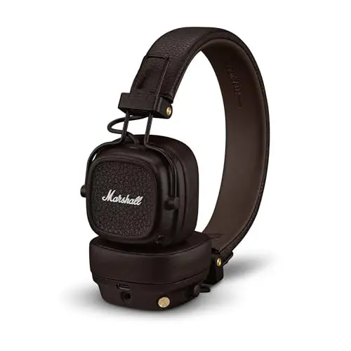 Produktbild: Marshall Major V Bluetooth Kopfhörer, 100 Stunden Spielzeit – Braun