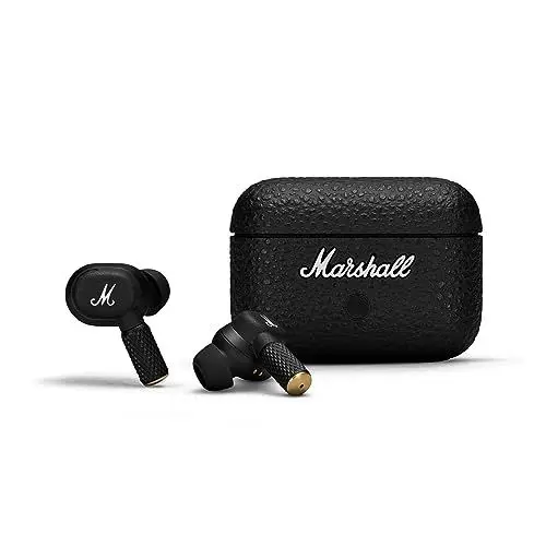Produktbild: Marshall Motif II ANC – True Wireless Active Noise Cancelling Bluetooth-Kopfhörer, Ohrhörer, 30 Stunden Spielzeit – Schwarz