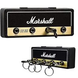 Produktbild: Marshall Schlüsselbrett Schlüsselhalter Wandmontage Jack R 2.0 JCM800 Gitarre Schlüsselanhänger Haken Halterung für Schlüssel Haus Befestigung mit 4 Gitarrenstecker