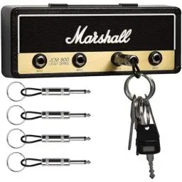 Produktbild: Marshall Schlüsselbrett Schlüsselhalter Wandmontage Jack Rack Schlüsselanhänger Gitarre Schlüsselanhänger Haken Halterung für Schlüssel Haus Befestigung mit 4 Gitarrenstecker