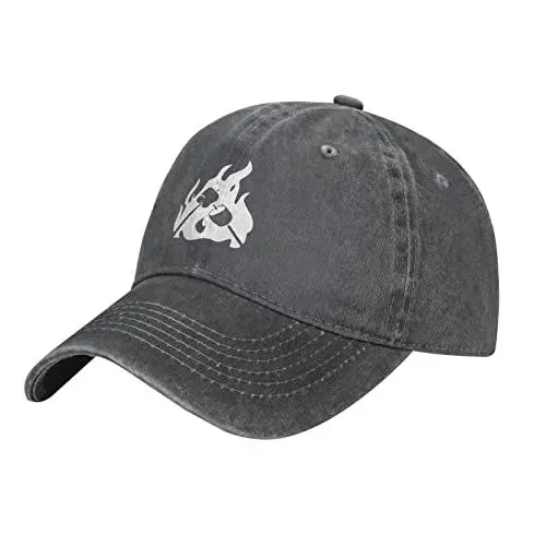 Produktbild: Marshmallow Bonfire Cap, verstellbare, Gewaschene Casquette-Denim-Kappe für Outdoor-Baseballmütze