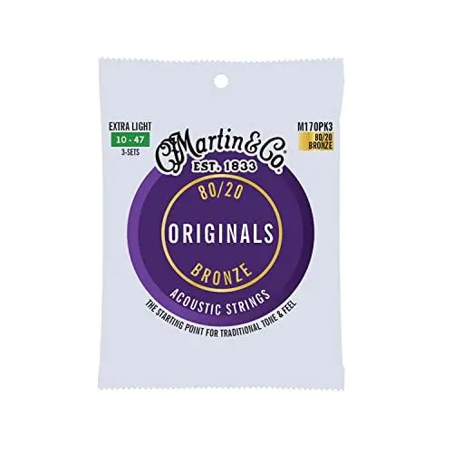 Produktbild: Martin Originals – M170PK3 – Akustik 80/20 Bronze, 3 Stück, extra leicht (10–47)