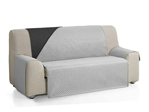 Produktbild: Martina Home Sofabezug, Polyester, Grau/Schwarz, 3-Sitzer