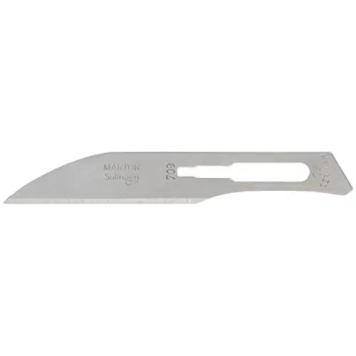 Produktbild: MARTOR 10 x SKALPELLKLINGE, Ersatzklingen Grafikmesser, Bastelmesser, Entgrater, 7,5 mm, Scharf, 1-fach Nutzbar, NR. 14