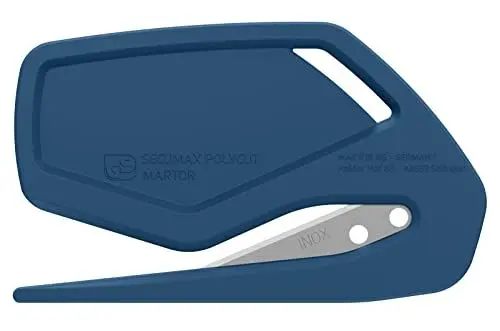 Produktbild: MARTOR Sicherheitsmesser, Verdeckte Klinge, SECUMAX POLYCUT, Metalldetektierbar (MDP), Profi Cuttermesser, Leicht, Kunststoff, Rechts- & Linkshänder, GS Geprüft (10 Stück)