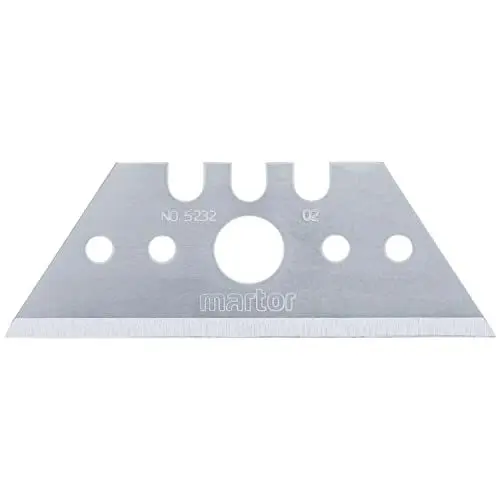 Produktbild: MARTOR 10 x Trapezklinge, Ersatzklingen Cuttermesser, Sicherheitsmesser, 19 mm, Scharf, Im Spender, 2-fach Nutzbar, NR. 5232