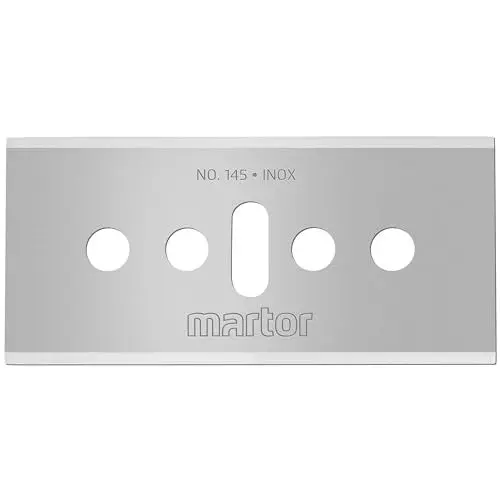 Produktbild: MARTOR 10 x INDUSTRIEKLINGE, Ersatzklingen Cuttermesser, Sicherheitsmesser, 18,5 mm, Scharf, Im Spender, 4-fach Nutzbar, NR. 145