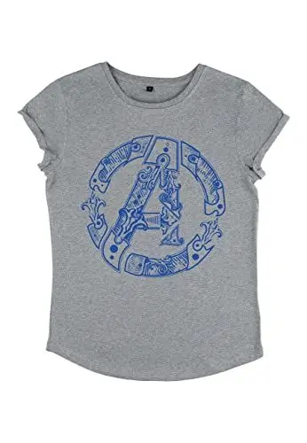 Produktbild: Marvel Avengers - Avenger Hilt Women's Rolled-sleeve Melange grey XL