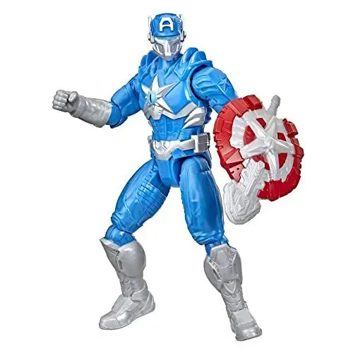Produktbild: Marvel Hasbro Avengers Mech Strike Monster Hunters Captain America, 15 cm große Action-Figur, Spielzeug für Kinder ab 4 Jahren, Multi, Einheitsgröße, F4424