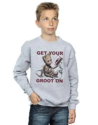 Produktbild: Marvel Jungen Guardians of The Galaxy Get Your Groot On Sweatshirt Sport Grau 9-11 Years