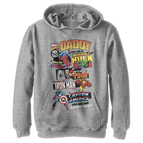 Produktbild: Marvel Jungen Klassisch Ultimativ Dad Hoodie, Athletisch Heather, XL