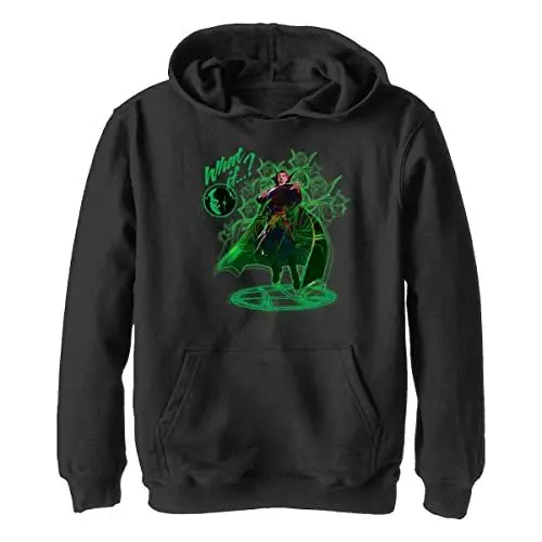 Produktbild: Marvel Jungen Was Wäre Wenn Seltsam Green Hoodie, Schwarz, S