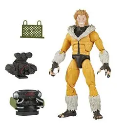 Produktbild: Marvel Legends Series X-Men Sabretooth, 15 cm große Action-Figur zum Sammeln, 3 Build-A-Figure Elemente