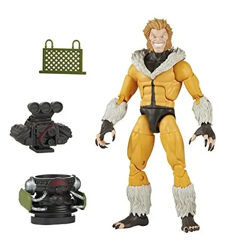 Produktbild: Marvel Legends Series X-Men Sabretooth, 15 cm große Action-Figur zum Sammeln, 3 Build-A-Figure Elemente