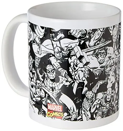 Produktbild: Marvel MG23445 Keramiktasse im Retro-Figuren-Design, Marvel Retro, 8 x 11,5 x 9,5 cm