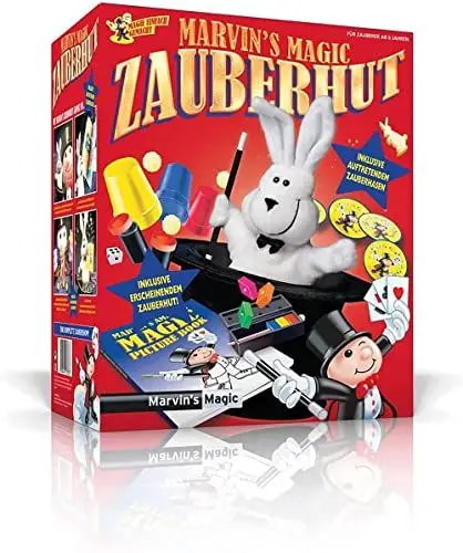 Produktbild: Marvin's Magic - Erstaunlicher Zauberhase und Zylinder - Erstaunliche Zaubertricks für Kinder - Inklusive aufklappbarem Zauberhut, Zauberstab und Zauberhase - Geeignet für Kinder ab 6 Jahren