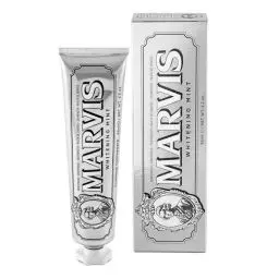 Produktbild: Marvis Whitening Mint Zahnpasta, 85 ml, Whitening Zahnpasta fördert eine natürliche Zahnaufhellung, Zahncreme entfernt Plaque & verleiht langanhaltende Frische