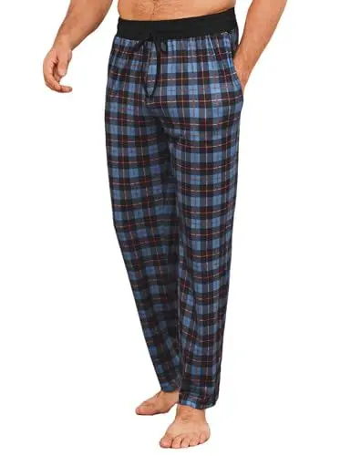 Produktbild: Marvmys Schlafanzughose Herren Lang karierte Herren-Pyjamahose mit Taschen Und Bund, Bequem Und Leicht S-4XL