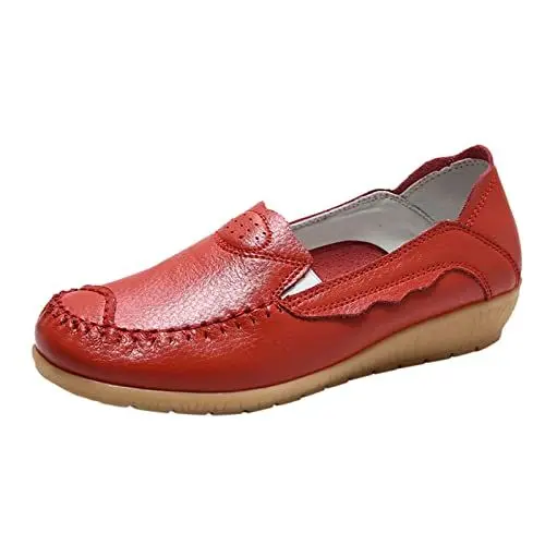 Produktbild: Mary Jane Pumps Stilettos Damen Brautschuhe Flach Mode Frauen atmungsaktive Spitze up Schuhe Wohnung beiläufige Schuhe Peeptoes Damen Pumps High Heels Pumps Schuhe Blau (Red, 37)