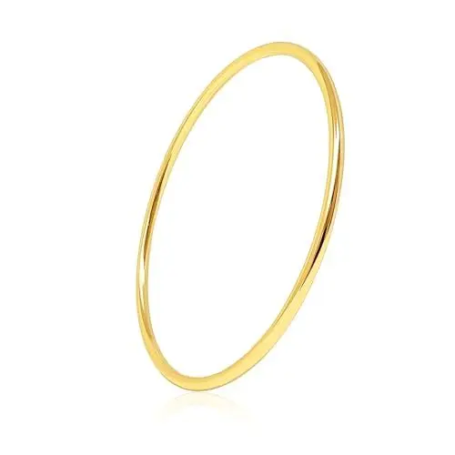 Produktbild: Mary & Jules Armreif Gold Damen aus 925 Sterling Silber, vergoldet, Armband Damen Gold, Durchmesser 6,2 cm, für Frauen und Mädchen, aus recyceltem Silber