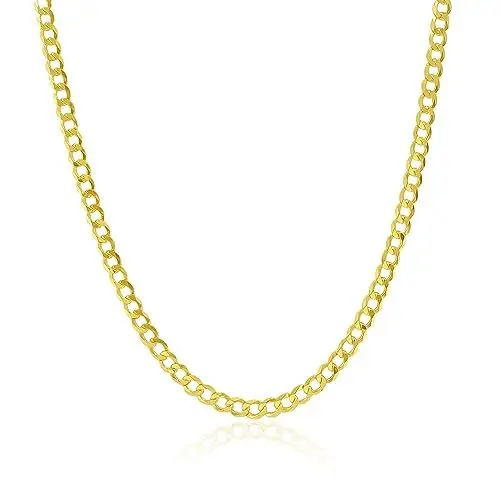 Produktbild: Mary & Jules Kette Gold aus 925 Sterling Silber, breite Panzerkette vergoldet, aus recyceltem Silber, Länge 50 cm, Breite 5,2 mm, Halskette Damen & Herren