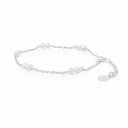Produktbild: Mary & Jules Perlenarmband Damen aus 925 Sterlingsilber mit echten Süßwasserperlen - aus recyceltem Silber, Perlenarmband Silber Damen, für Frauen & Mädchen