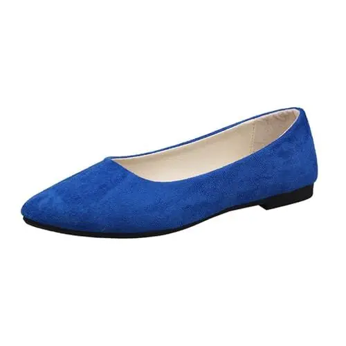 Produktbild: mary jane schuhe, Spitze Ballerinas Damen Bequem zum Kleid Leichte Wildleder Sommerschuhe Trachtenschuhe Sportliche Ballettschuhe Dirndl Schuhe Mittelalter Elegant Damenschuhe, Dunkelblau, 41
