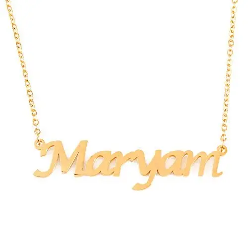 Produktbild: Maryam Vergoldet Namenskette Personalisiert Damen Halskette Mit Namen Fashion Schmuck Geschenk Fur Freundin Mutter Schwester