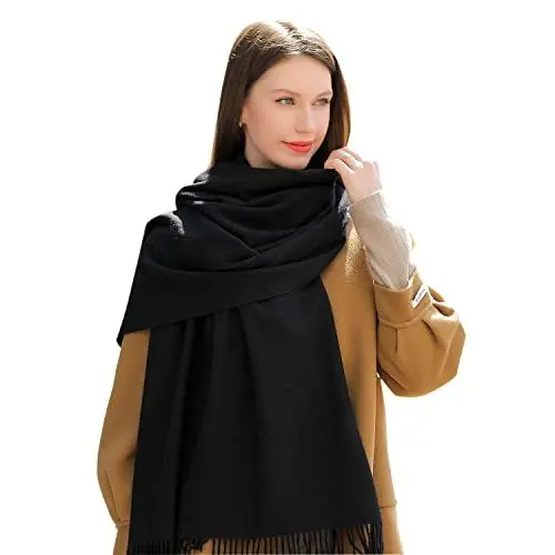 Produktbild: MASADA Damen Winterschal warmer und weicher Schal - Schwarz