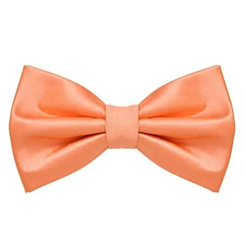 Produktbild: MASADA Herren Fliege Apricot Seidenlook, stufenlos verstellbar, handgefertigt, Hakenverschluss - 12 x 6 cm 100% Polyester