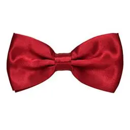 Produktbild: MASADA Herren Fliege Rot glänzend und stufenlos verstellbar, handgefertigt mit Hakenverschluss - 12 x 6 cm 100% Polyester